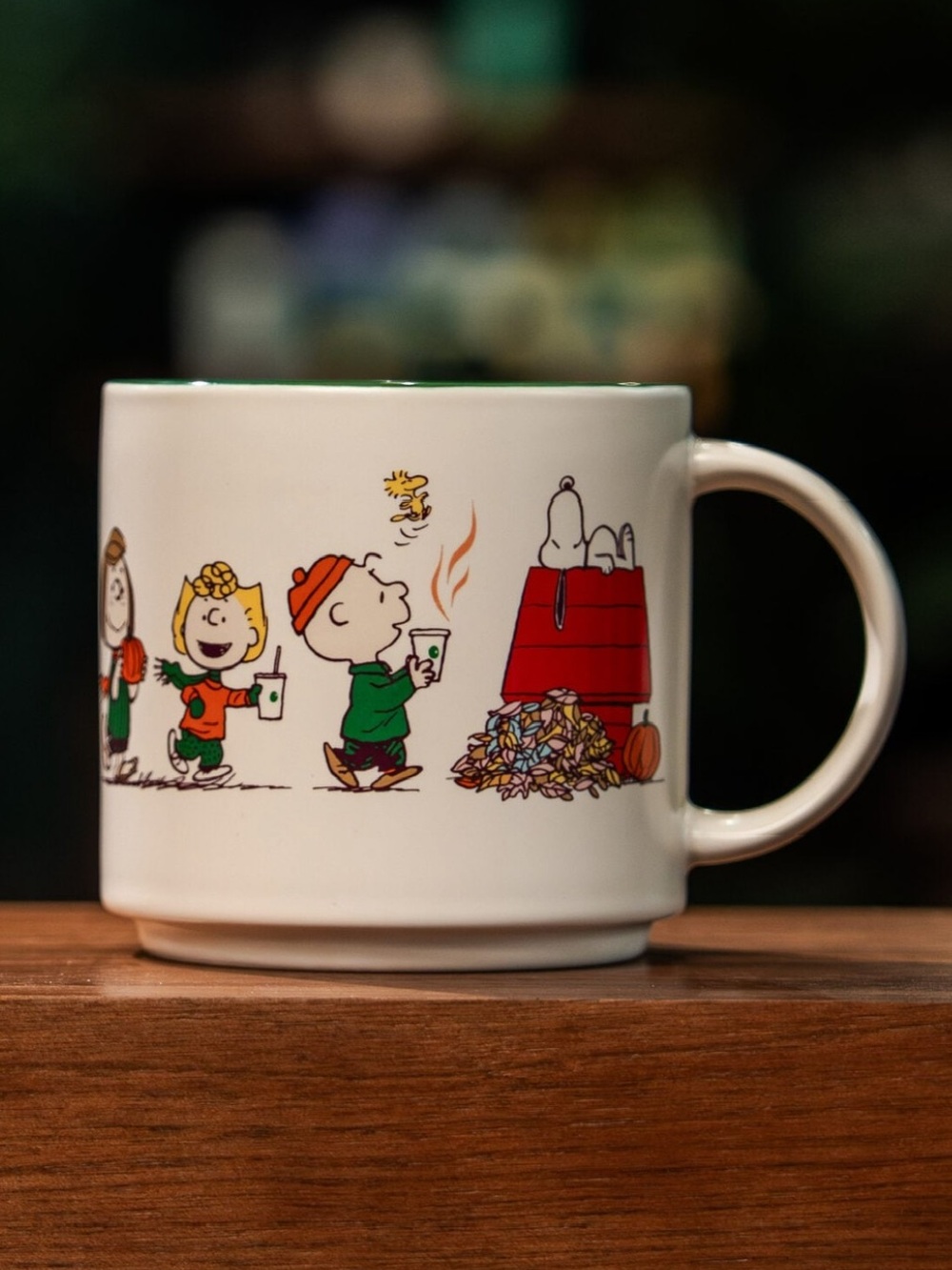 Peanuts Holiday Ceramic Mug - White with Red & Green Accents